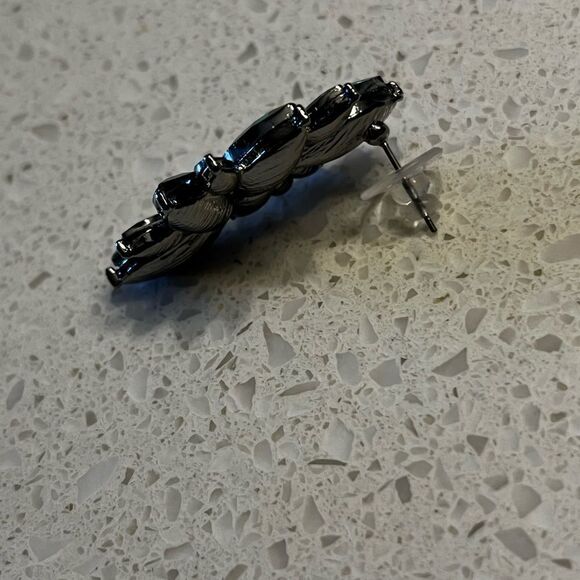 Retro Cluster Crystal Dangle Earrings Rhinestone Statement Stud Earrings emerald - Picture 6 of 6